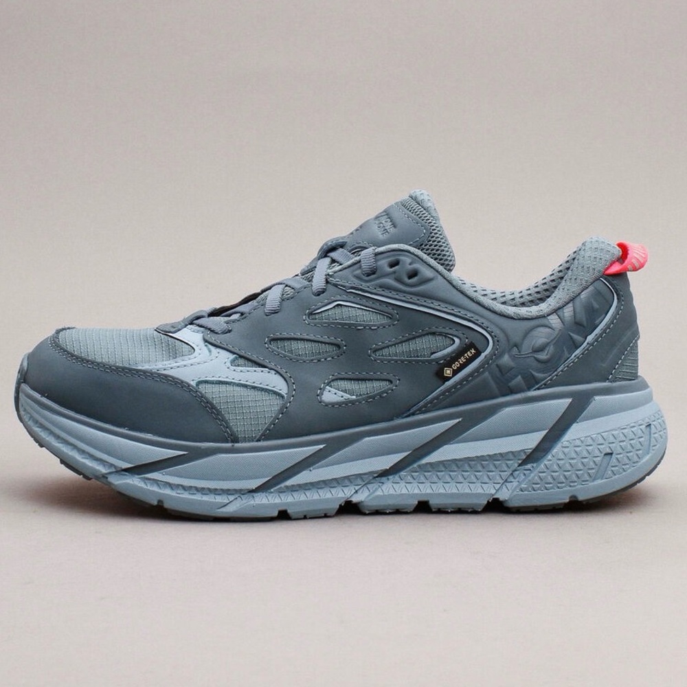 NWT Hoka Clifton Leather Gore-Tex Waterproof Unisex Goblin Stone Blue GBSB shoes - Picture 16 of 16